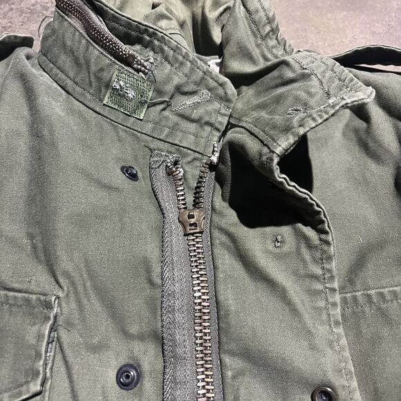 Vintage 50s OG-107 Sateen Military Green Field Jacket - Picture 2 of 4